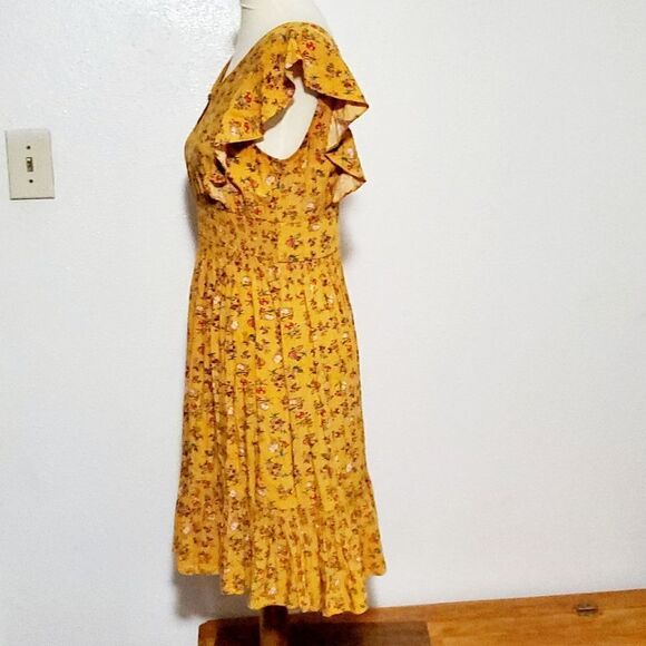 Matilda Jane Fantasy Spring Fantasy Floral Yellow Dress Size Small - Picture 7 of 13